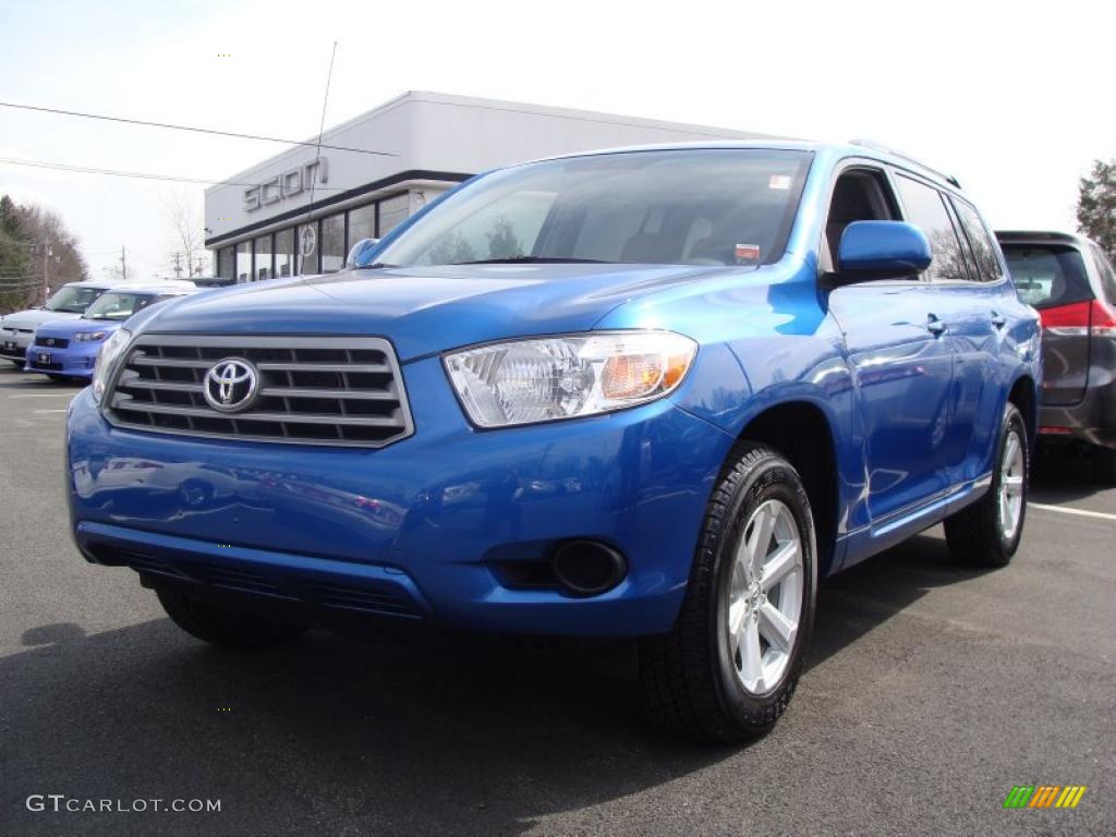 2008 Highlander 4WD - Blue Streak Metallic / Ash Gray photo #1