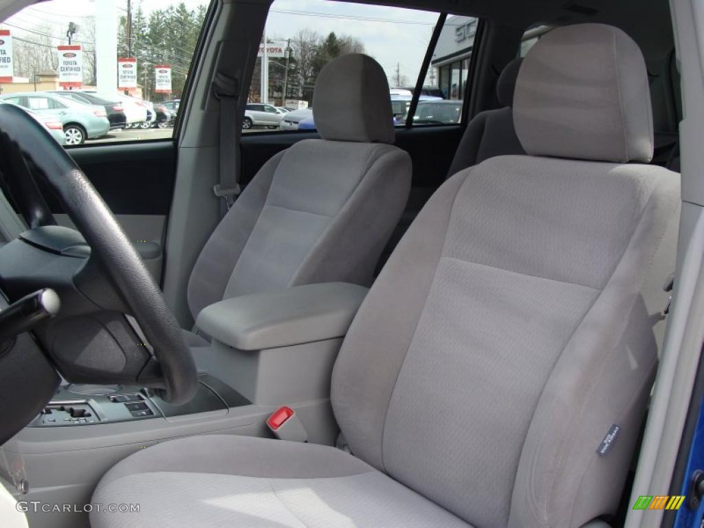 2008 Highlander 4WD - Blue Streak Metallic / Ash Gray photo #11