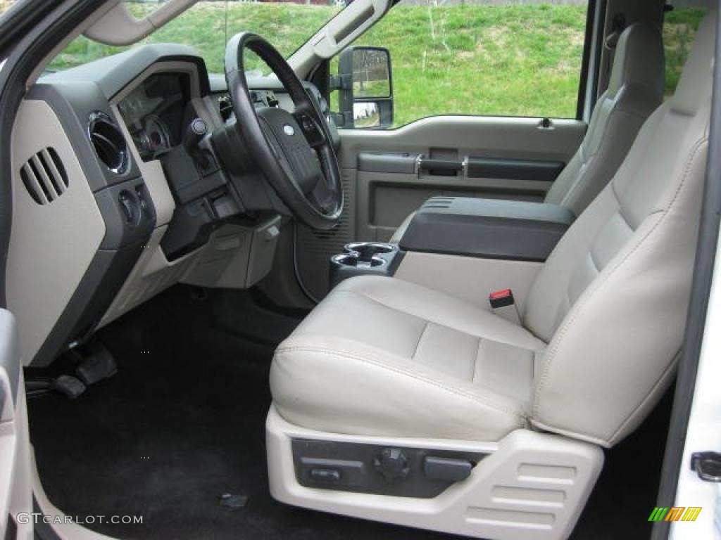 Medium Stone Interior 2008 Ford F350 Super Duty XLT SuperCab 4x4 Photo #46918958
