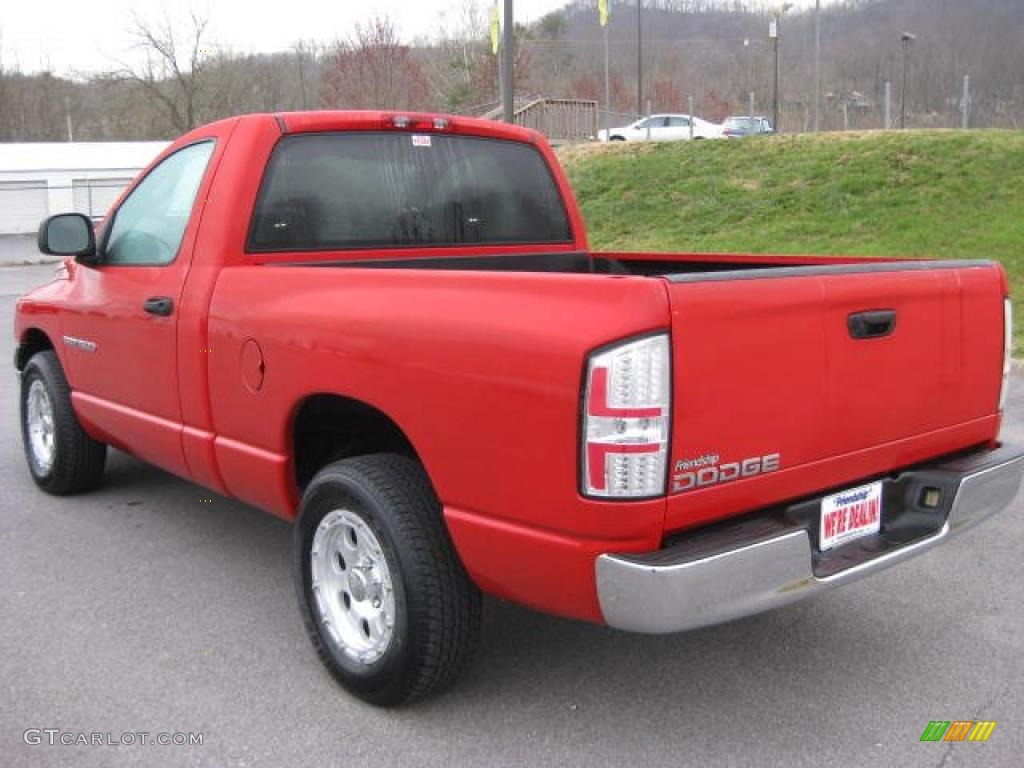 2003 Ram 1500 ST Regular Cab - Flame Red / Taupe photo #8