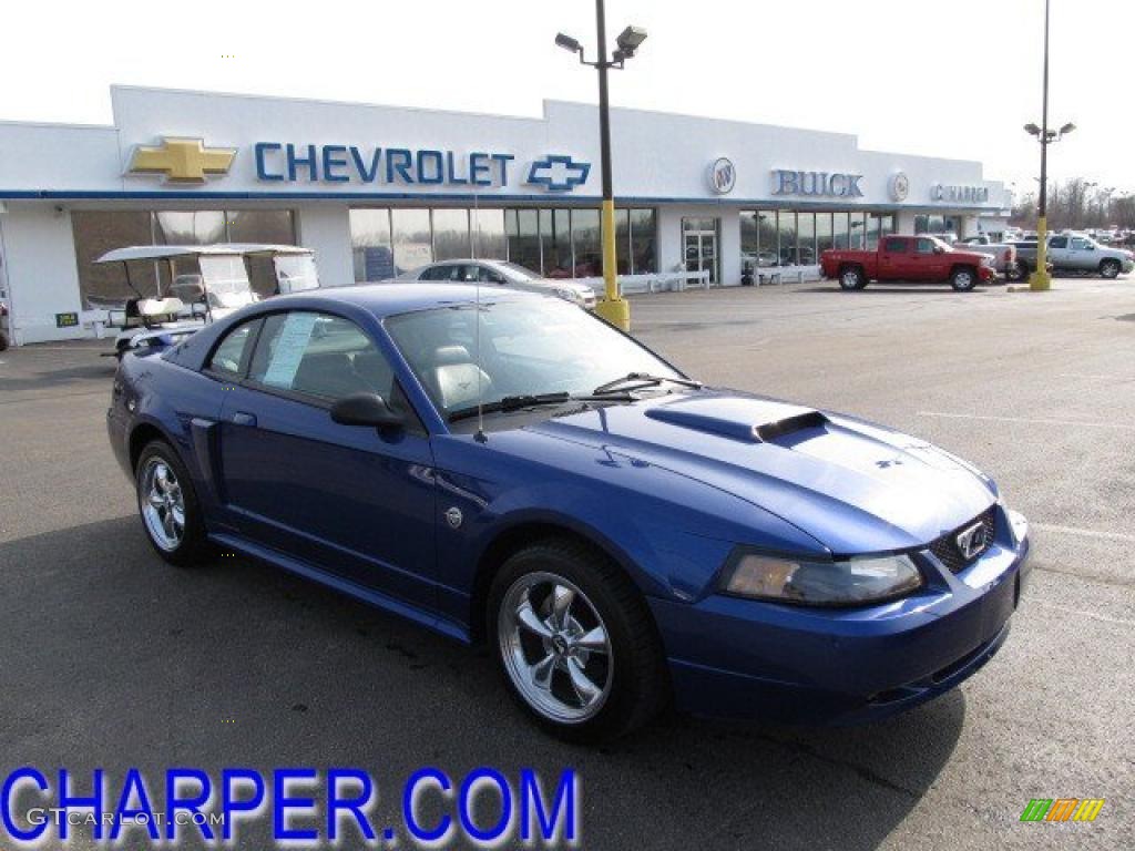 2004 Mustang GT Coupe - Sonic Blue Metallic / Dark Charcoal photo #1