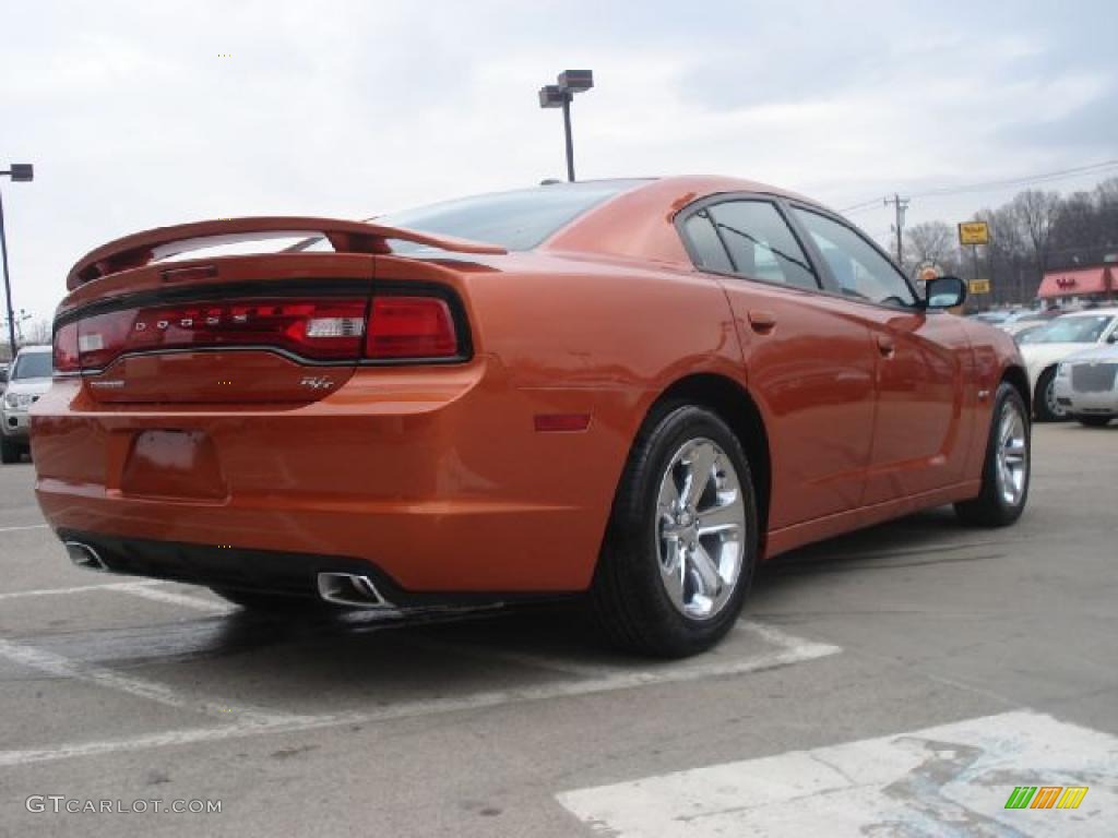 Toxic Orange Pearl 2011 Dodge Charger R/T Plus Exterior Photo #46920215