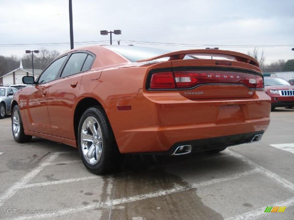 Toxic Orange Pearl 2011 Dodge Charger R/T Plus Exterior Photo #46920245