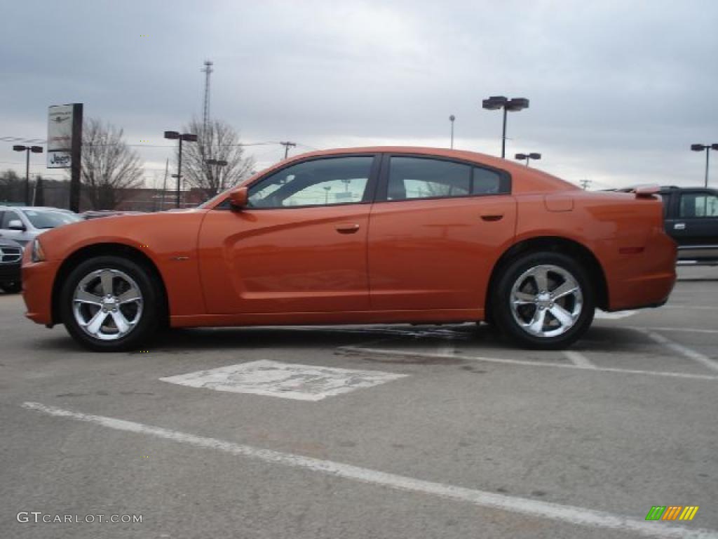 Toxic Orange Pearl 2011 Dodge Charger R/T Plus Exterior Photo #46920260