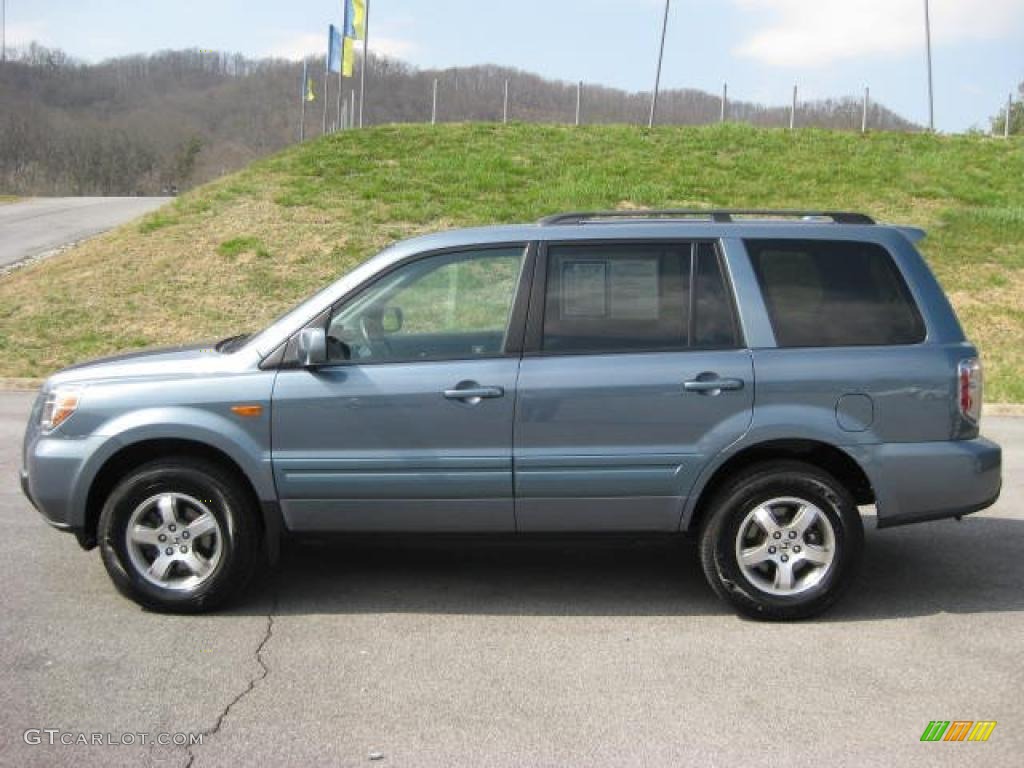 2007 Pilot EX-L 4WD - Steel Blue Metallic / Gray photo #1