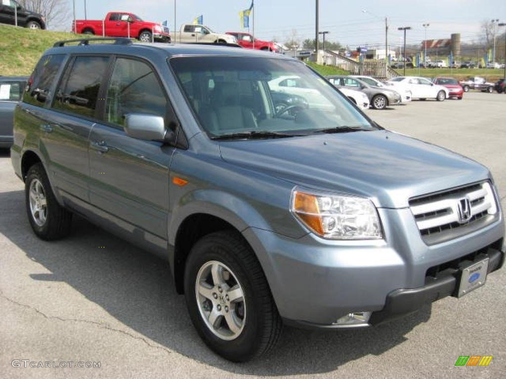 2007 Pilot EX-L 4WD - Steel Blue Metallic / Gray photo #4