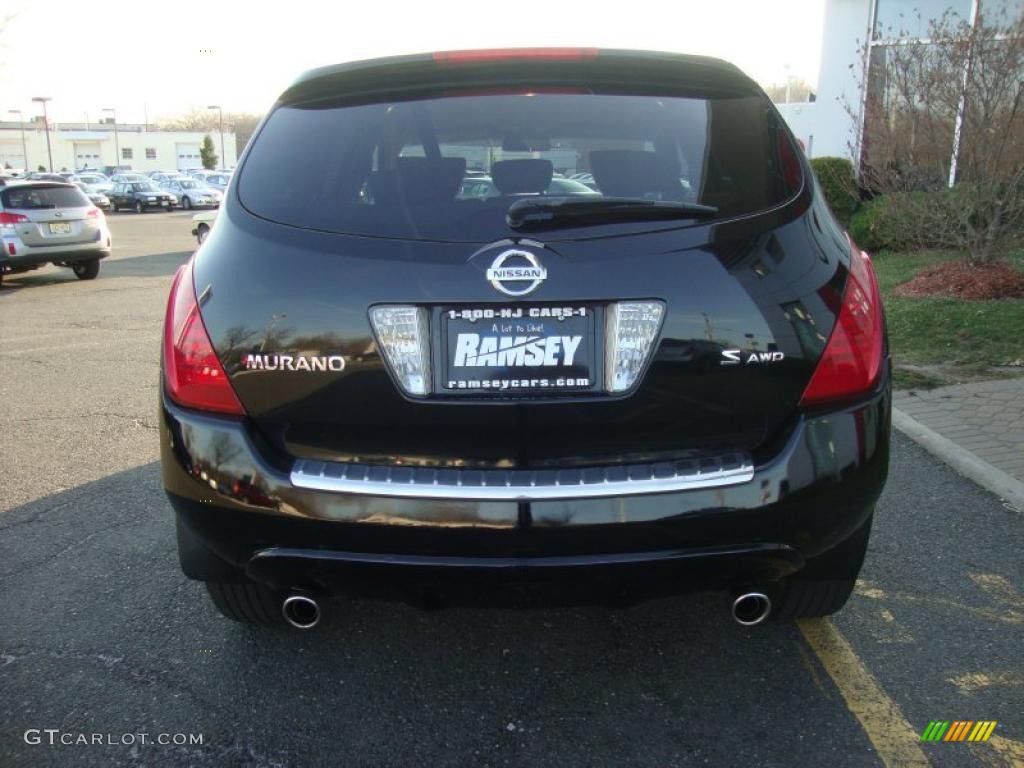 2007 Murano S AWD - Super Black / Cafe Latte photo #5