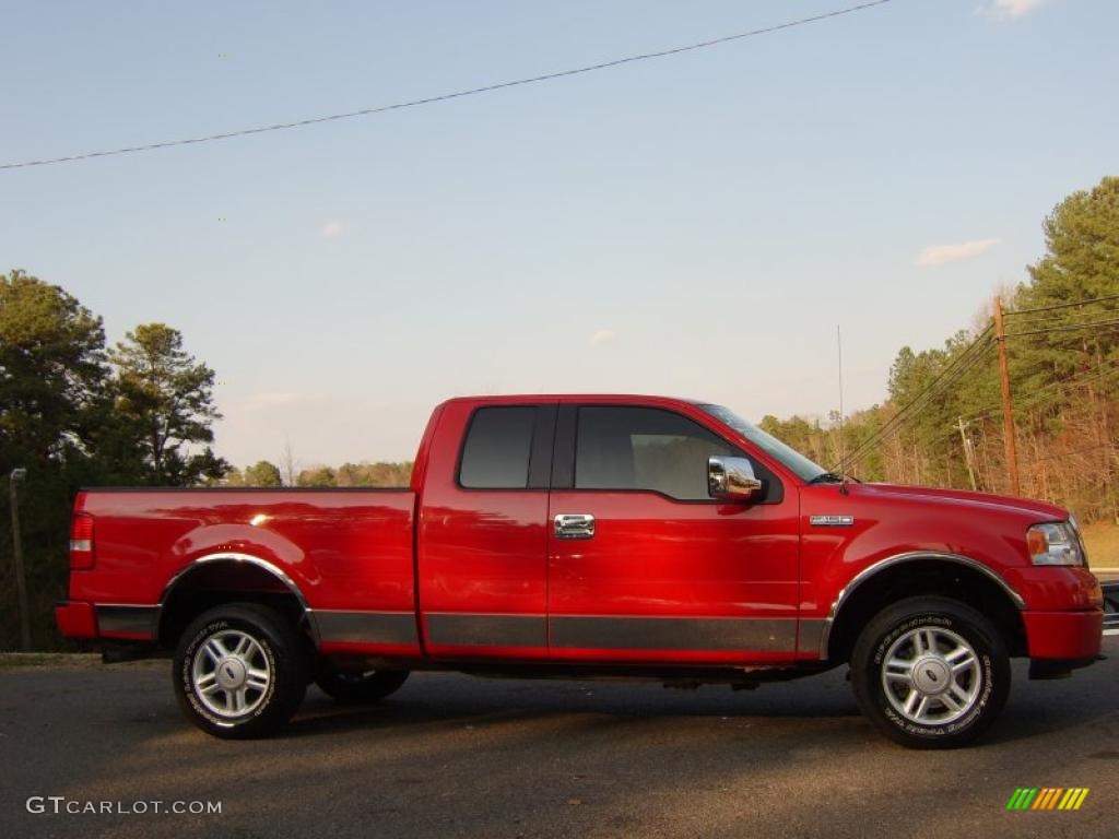 2007 F150 XLT SuperCab 4x4 - Bright Red / Medium Flint photo #1