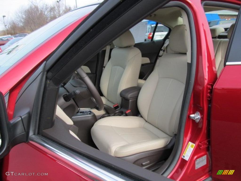 Cocoa/Light Neutral Leather Interior 2011 Chevrolet Cruze LT Photo #46924283