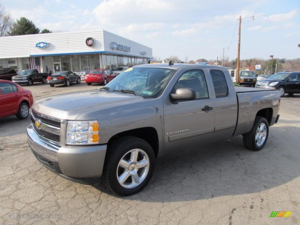 2008 Silverado 1500 LT Extended Cab 4x4 - Graystone Metallic / Ebony photo #1