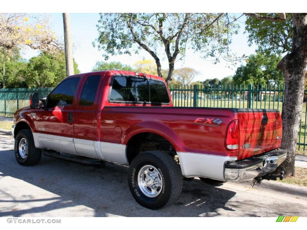 2003 F250 Super Duty FX4 SuperCab 4x4 - Toreador Red Metallic / Medium Flint Grey photo #6