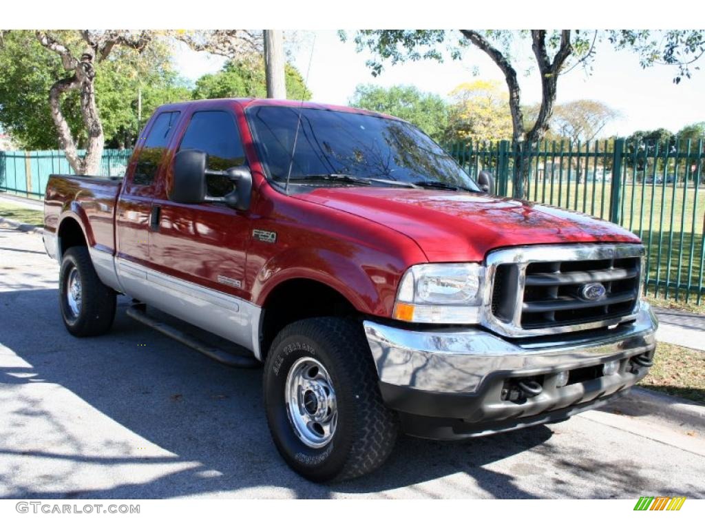 2003 F250 Super Duty FX4 SuperCab 4x4 - Toreador Red Metallic / Medium Flint Grey photo #15