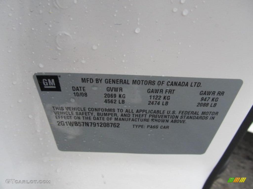 2009 Chevrolet Impala LS Info Tag Photo #46925765