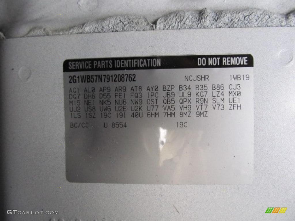 2009 Chevrolet Impala LS Info Tag Photo #46925774