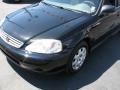 2000 Flamenco Black Pearl Honda Civic LX Sedan  photo #4