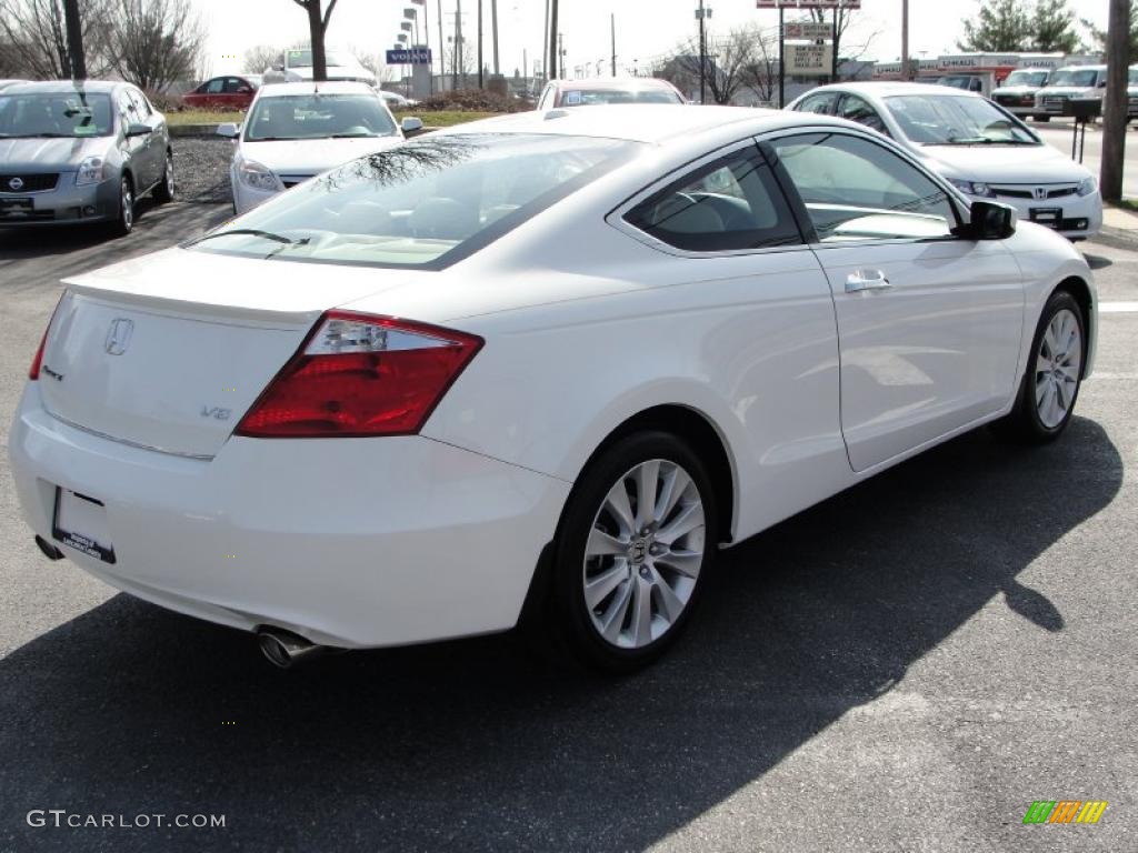 2010 Accord EX-L V6 Coupe - Taffeta White / Ivory photo #4