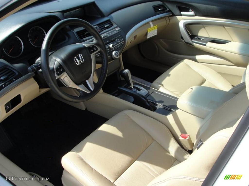 2010 Accord EX-L V6 Coupe - Taffeta White / Ivory photo #6