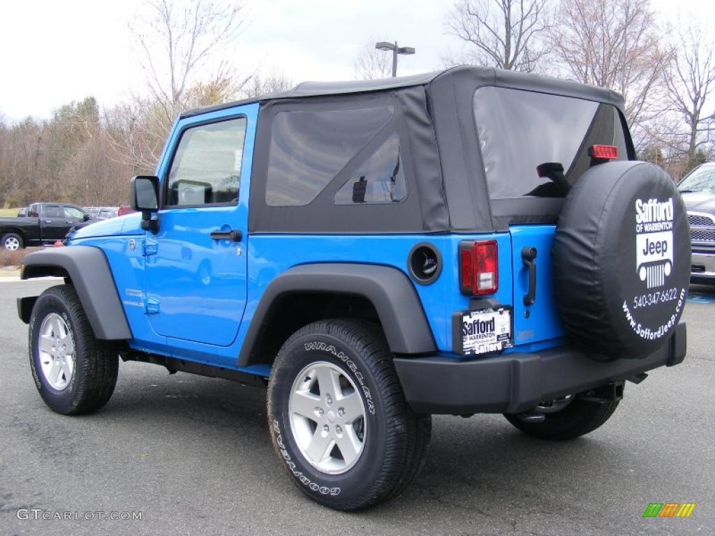 2011 Wrangler Sport S 4x4 - Cosmos Blue / Black photo #4