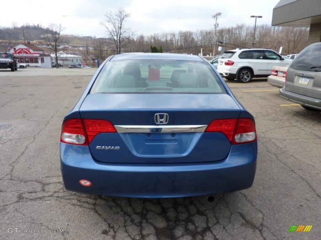 2010 Civic LX Sedan - Atomic Blue Metallic / Gray photo #3