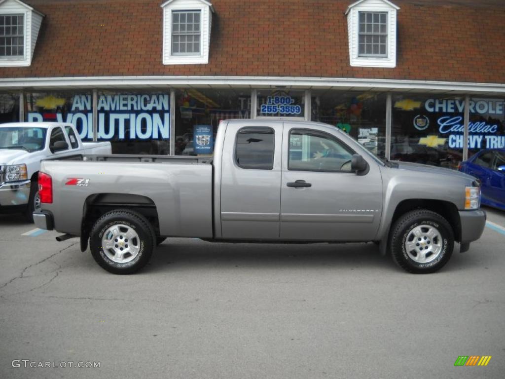 2008 Silverado 1500 LT Extended Cab 4x4 - Graystone Metallic / Ebony photo #2