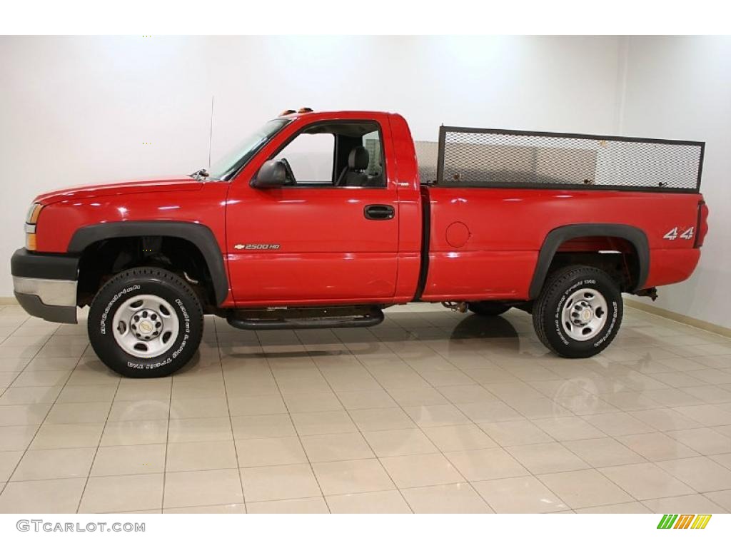2004 Silverado 2500HD LS Regular Cab 4x4 - Victory Red / Dark Charcoal photo #7