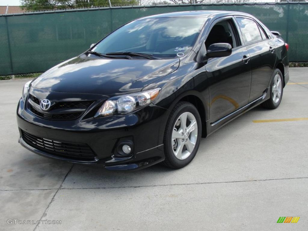 2011 Corolla S - Black Sand Pearl / Dark Charcoal photo #7