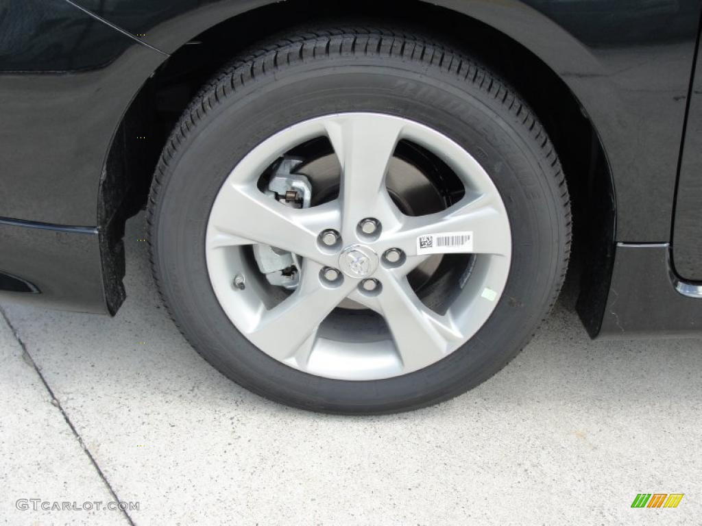 2011 Corolla S - Black Sand Pearl / Dark Charcoal photo #11