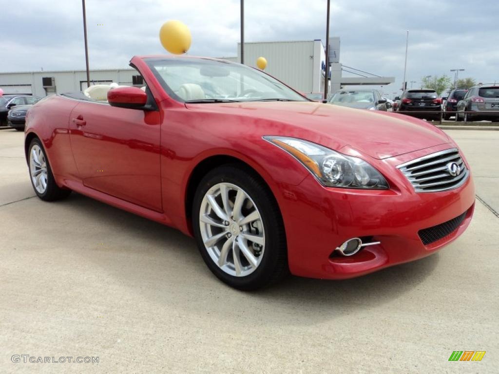 Vibrant Red 2011 Infiniti G 37 Convertible Exterior Photo #46935651