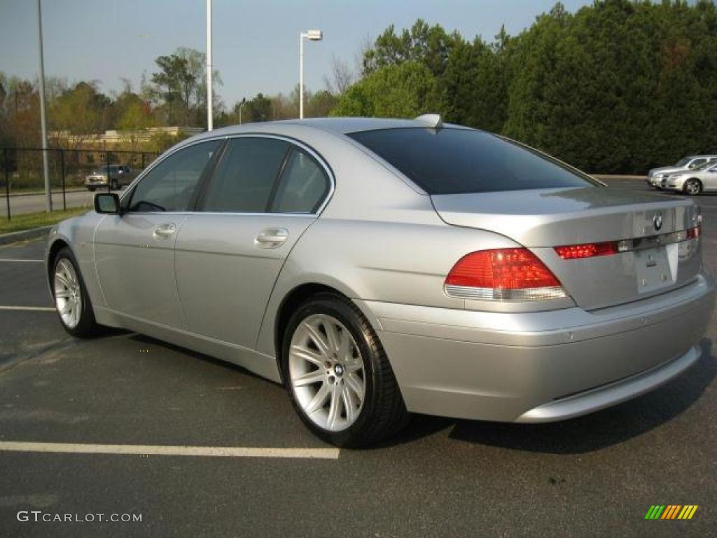 2004 7 Series 745i Sedan - Titanium Silver Metallic / Black/Black photo #3