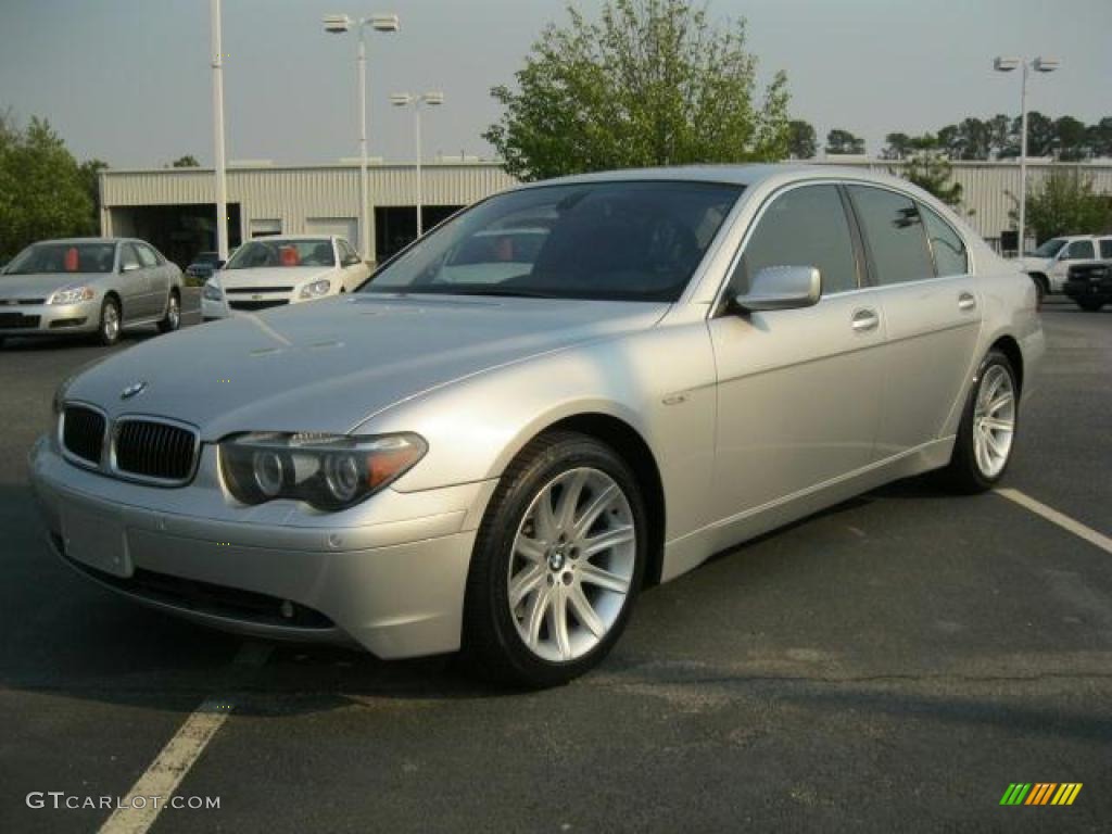 2004 7 Series 745i Sedan - Titanium Silver Metallic / Black/Black photo #4