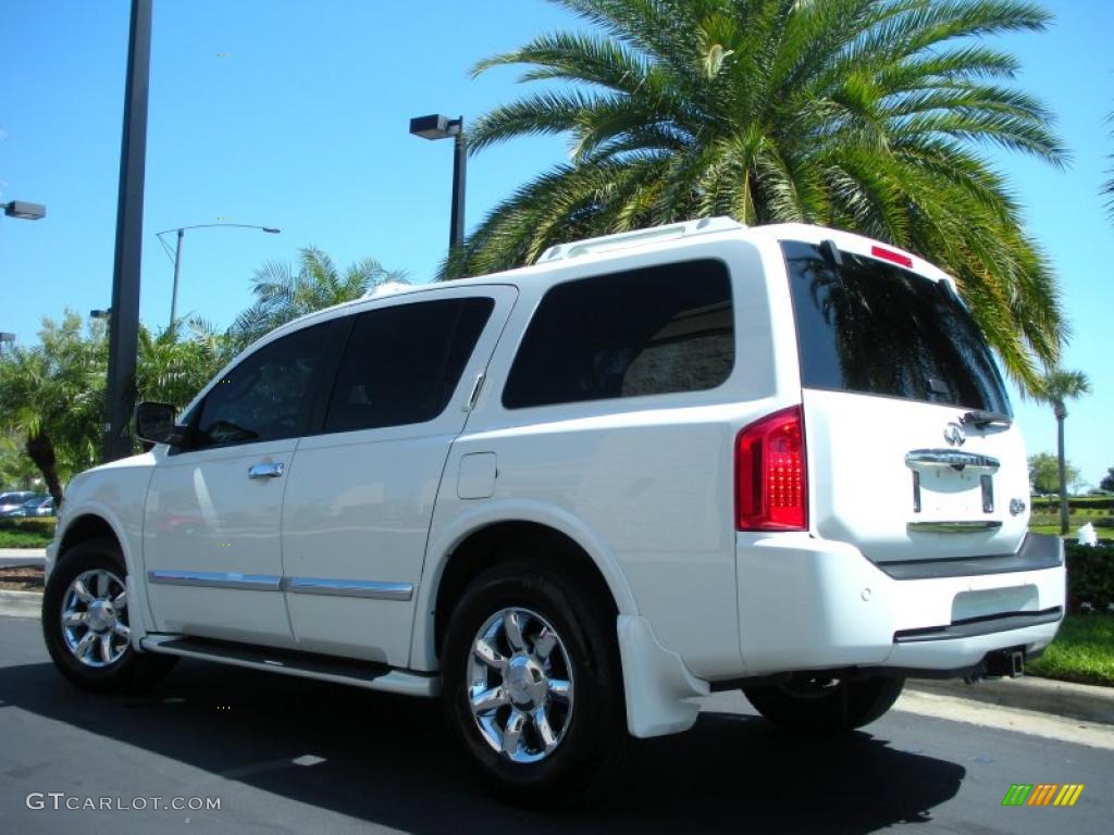 2005 QX 56 4WD - Tuscan Pearl White / Willow photo #8