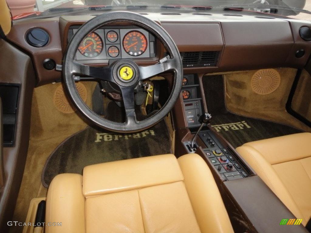 1986 Ferrari Testarossa Standard Testarossa Model Tan Dashboard Photo #46938366