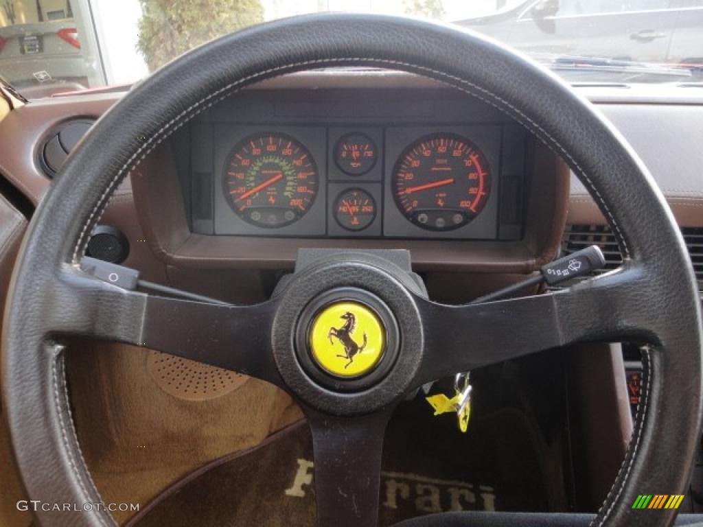 1986 Ferrari Testarossa Standard Testarossa Model Tan Steering Wheel Photo #46938384