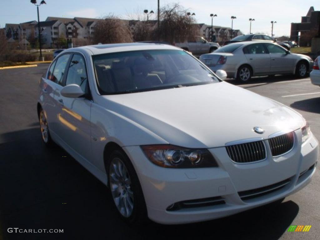 2008 3 Series 335xi Sedan - Alpine White / Beige photo #3