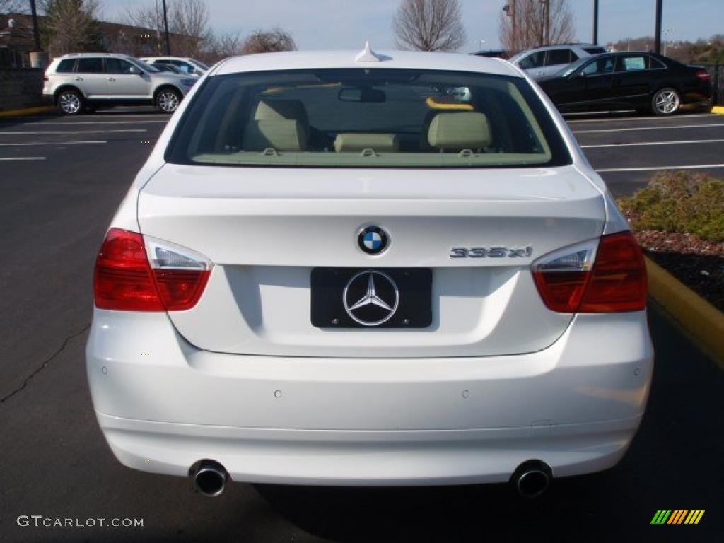 2008 3 Series 335xi Sedan - Alpine White / Beige photo #7