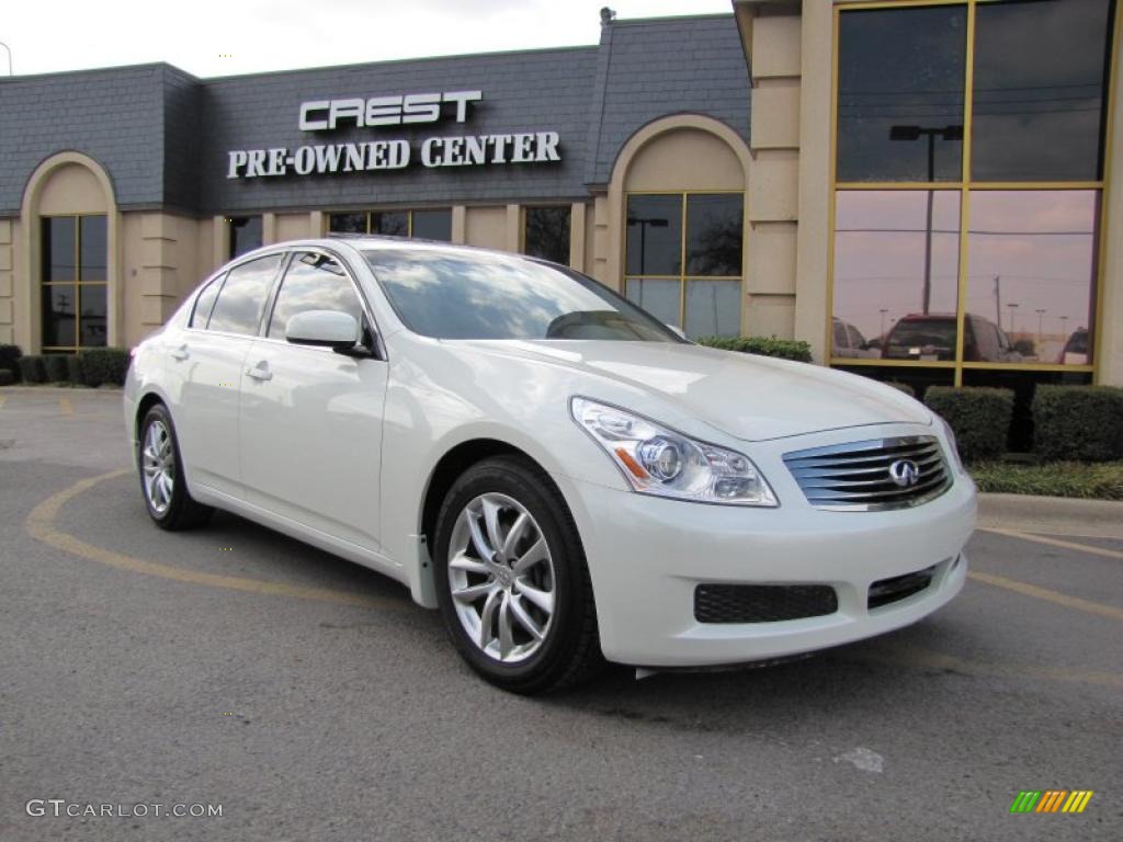 2008 G 35 Sedan - Ivory Pearl White / Wheat photo #1