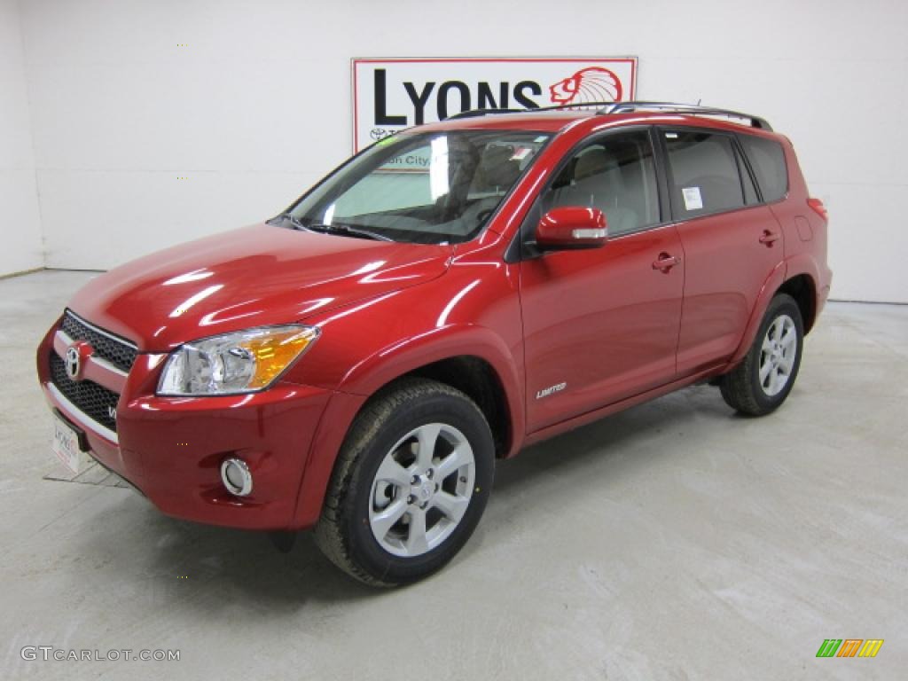 2011 RAV4 V6 Limited 4WD - Barcelona Red Metallic / Ash photo #1