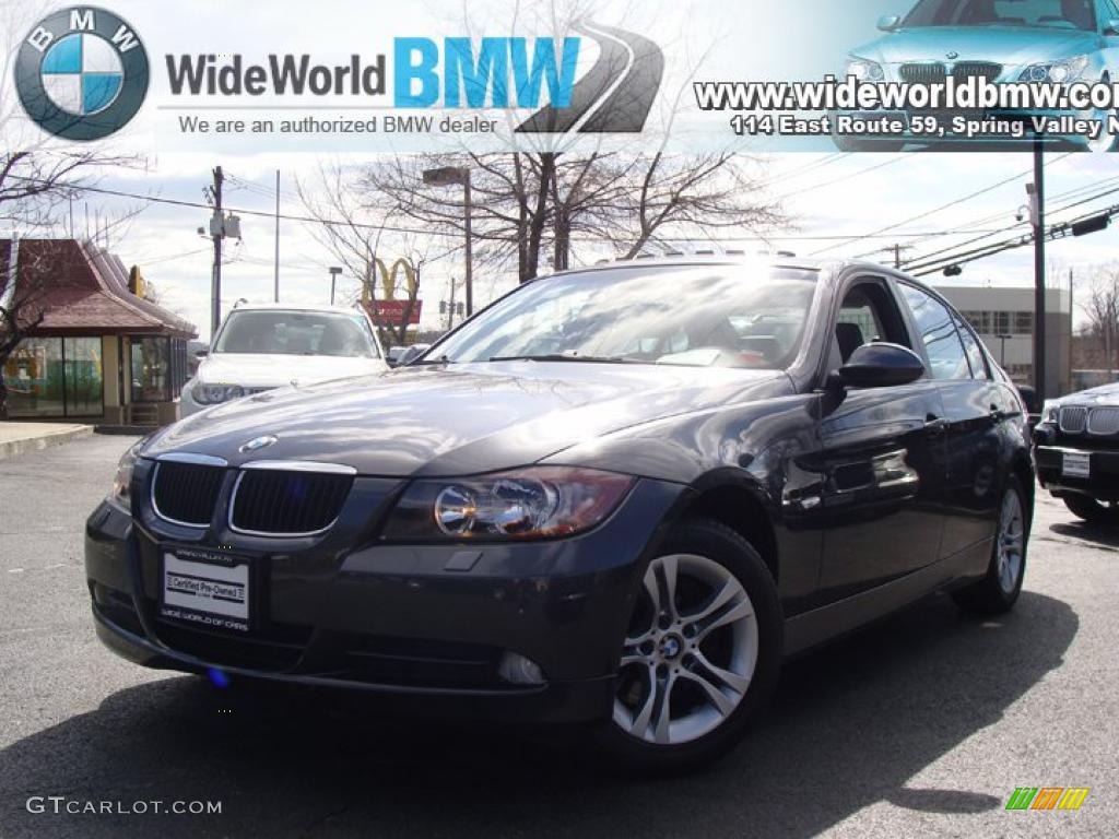 2008 3 Series 328xi Sedan - Sparkling Graphite Metallic / Black photo #1