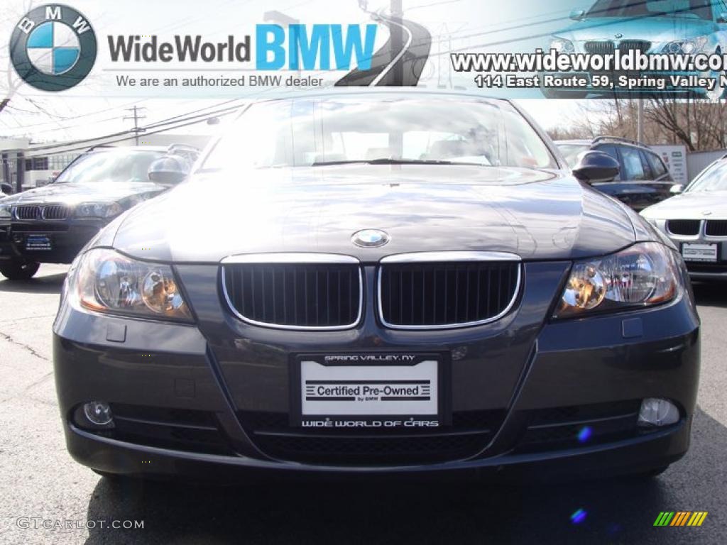 2008 3 Series 328xi Sedan - Sparkling Graphite Metallic / Black photo #2