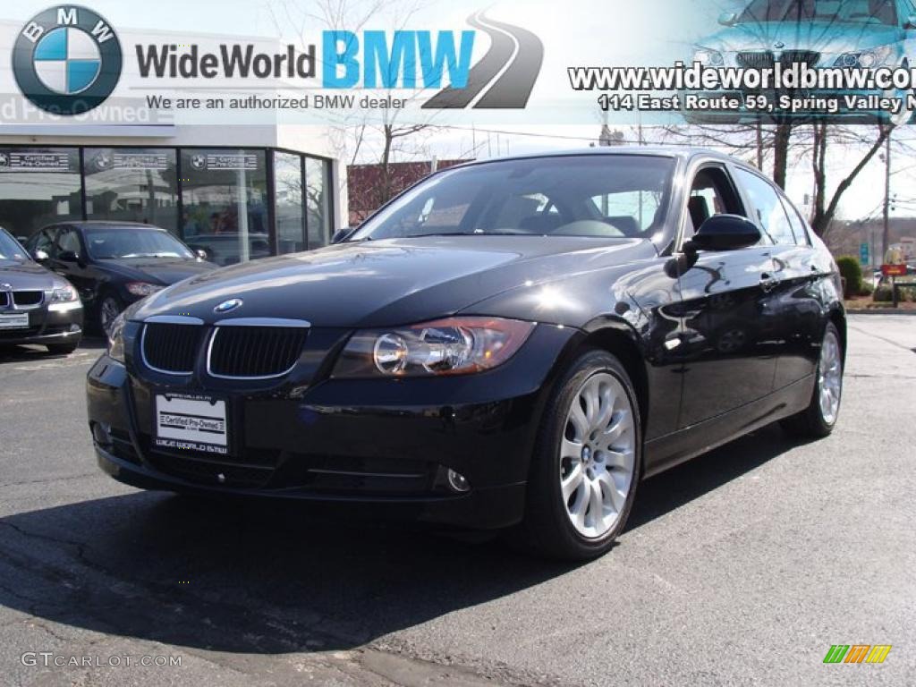 2008 3 Series 328xi Sedan - Black Sapphire Metallic / Black photo #1