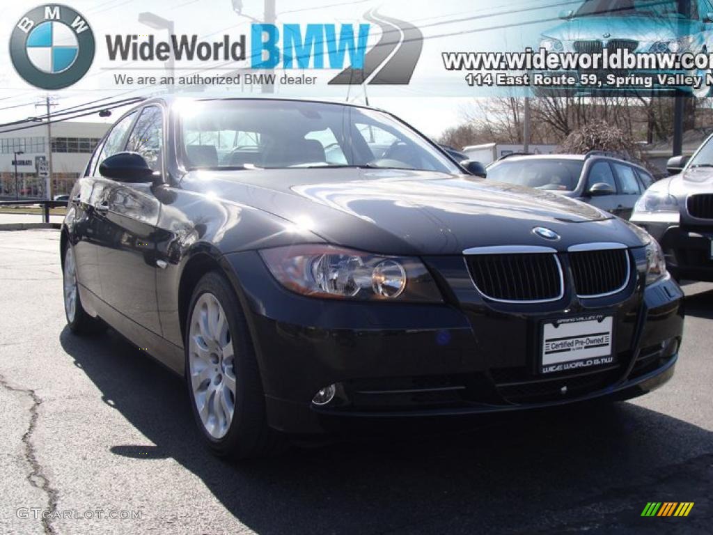 2008 3 Series 328xi Sedan - Black Sapphire Metallic / Black photo #2