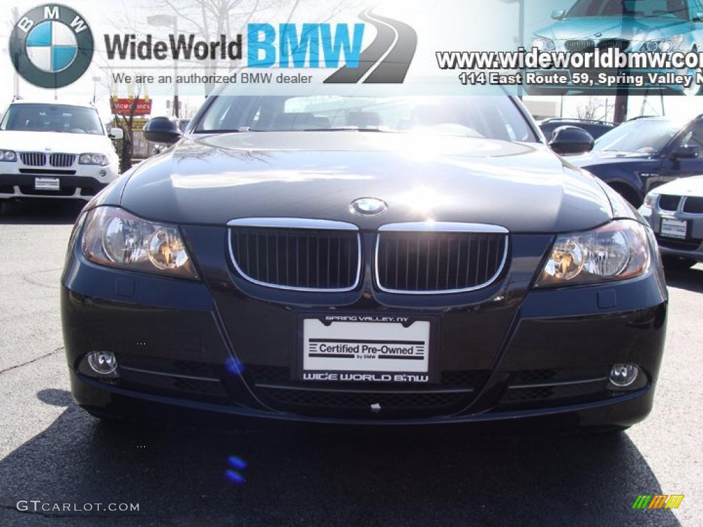 2008 3 Series 328xi Sedan - Black Sapphire Metallic / Black photo #3