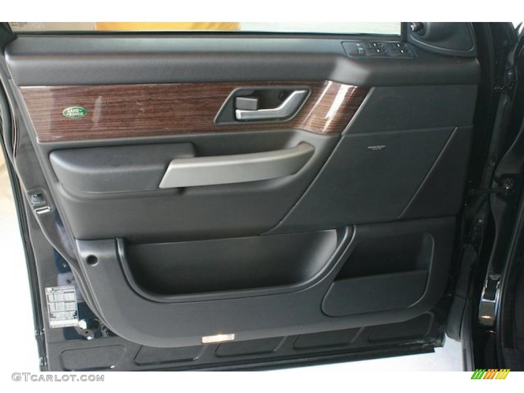 2008 Land Rover Range Rover Sport HSE Ebony Black Door Panel Photo #46942371