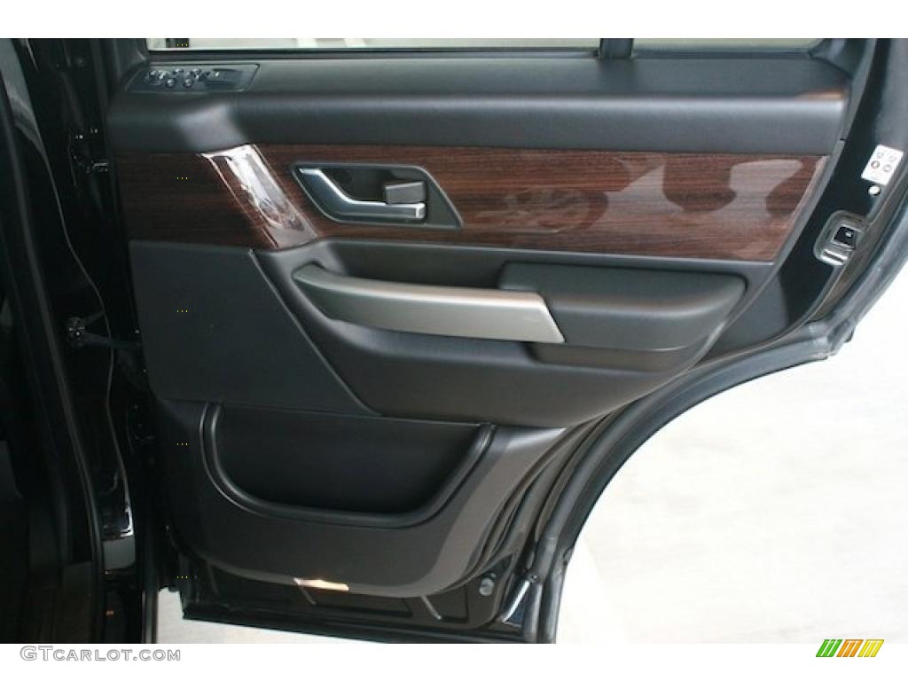 2008 Land Rover Range Rover Sport HSE Ebony Black Door Panel Photo #46942398