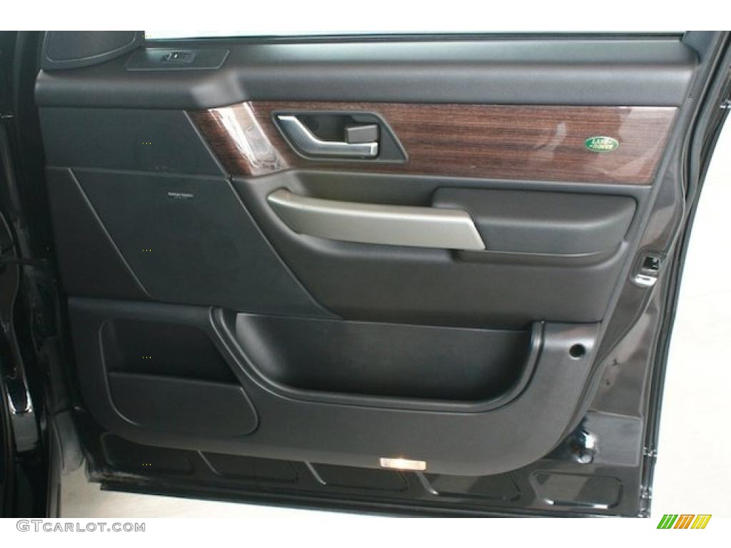 2008 Land Rover Range Rover Sport HSE Ebony Black Door Panel Photo #46942413