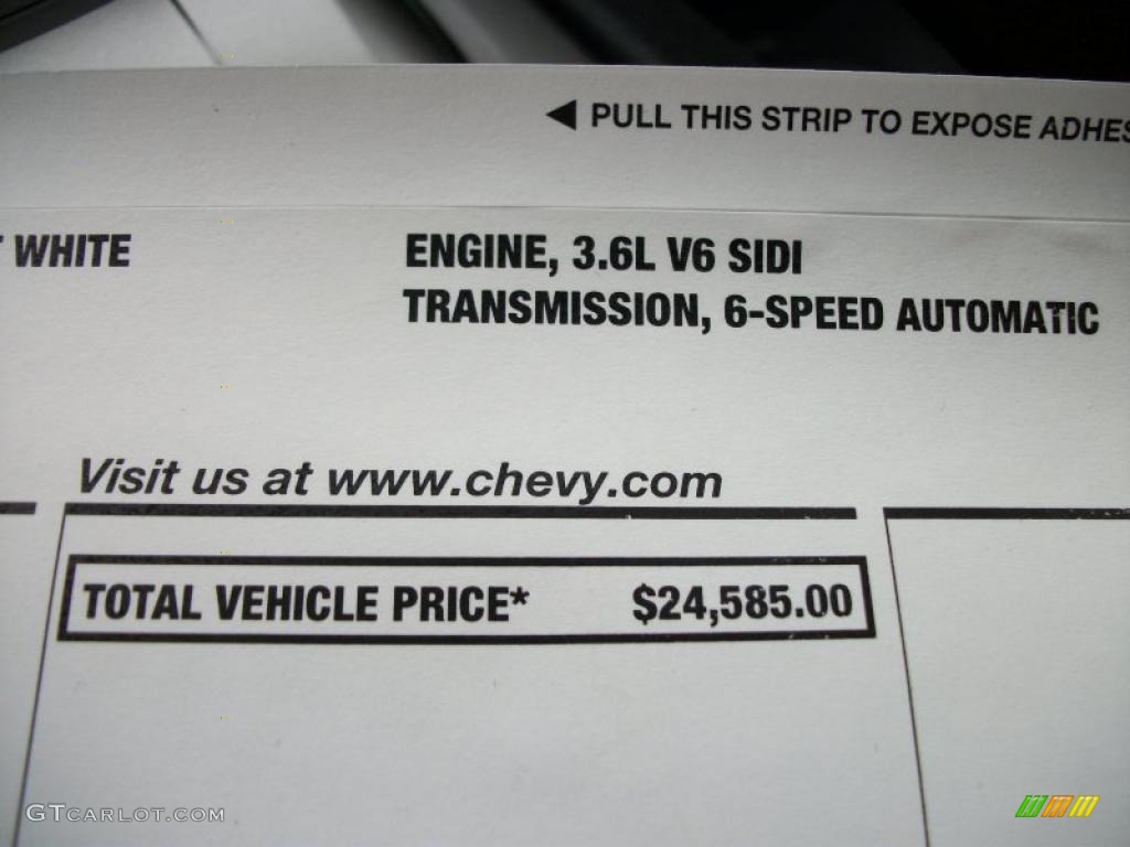2011 Chevrolet Camaro LS Coupe Window Sticker Photo #46942584