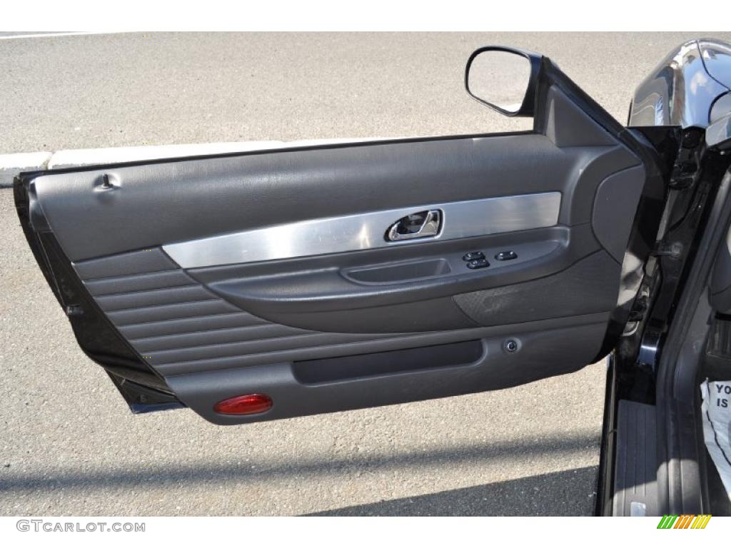 2002 Ford Thunderbird Premium Roadster Midnight Black Door Panel Photo #46943160