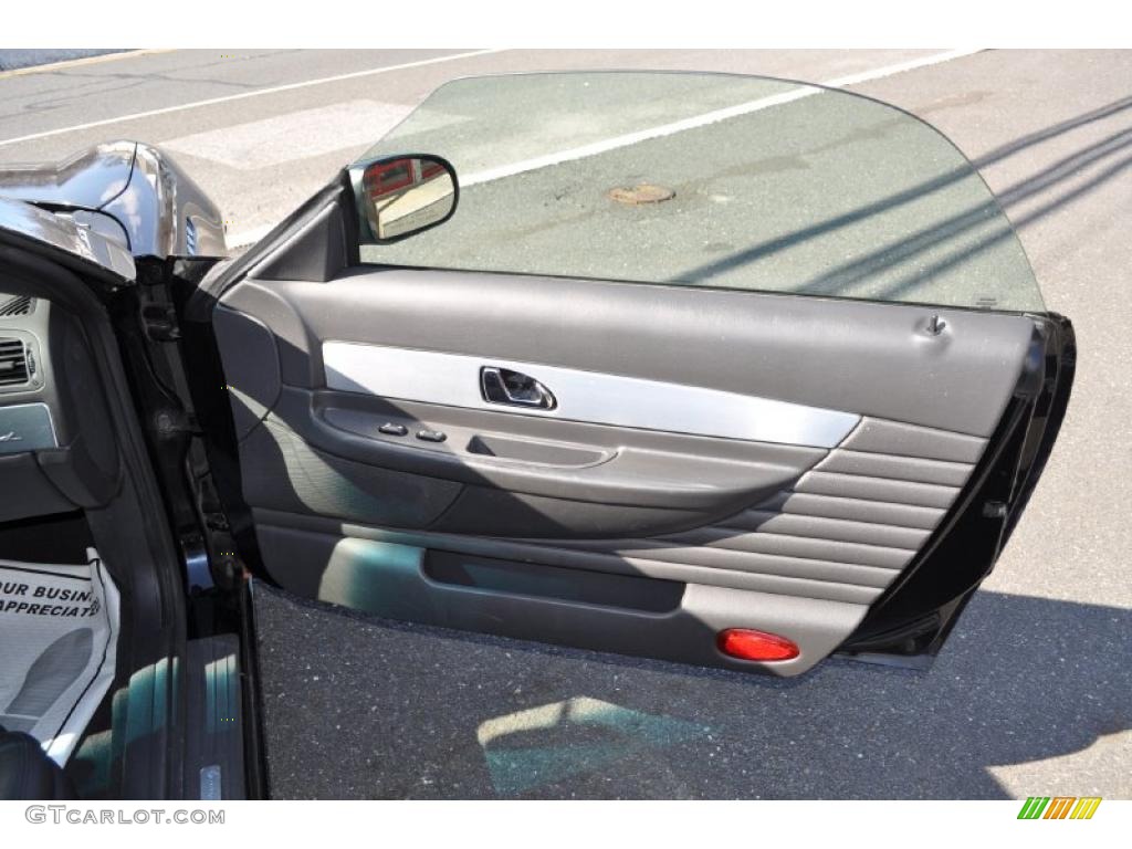 2002 Ford Thunderbird Premium Roadster Midnight Black Door Panel Photo #46943175
