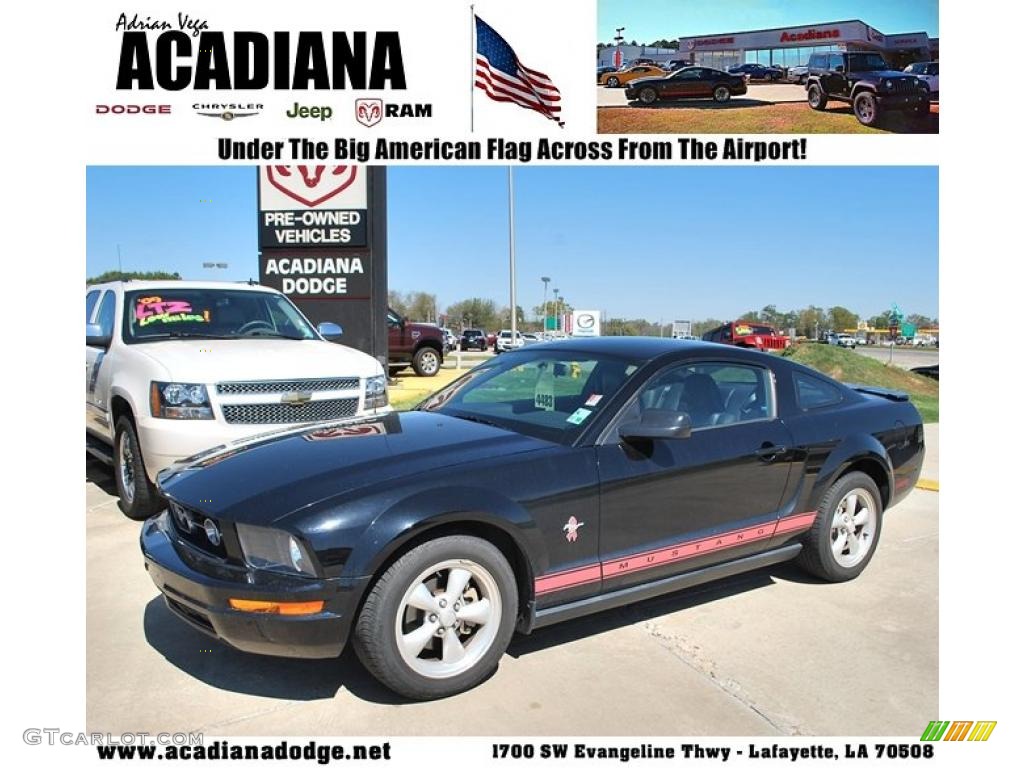 2008 Mustang V6 Premium Coupe - Black / Dark Charcoal photo #1