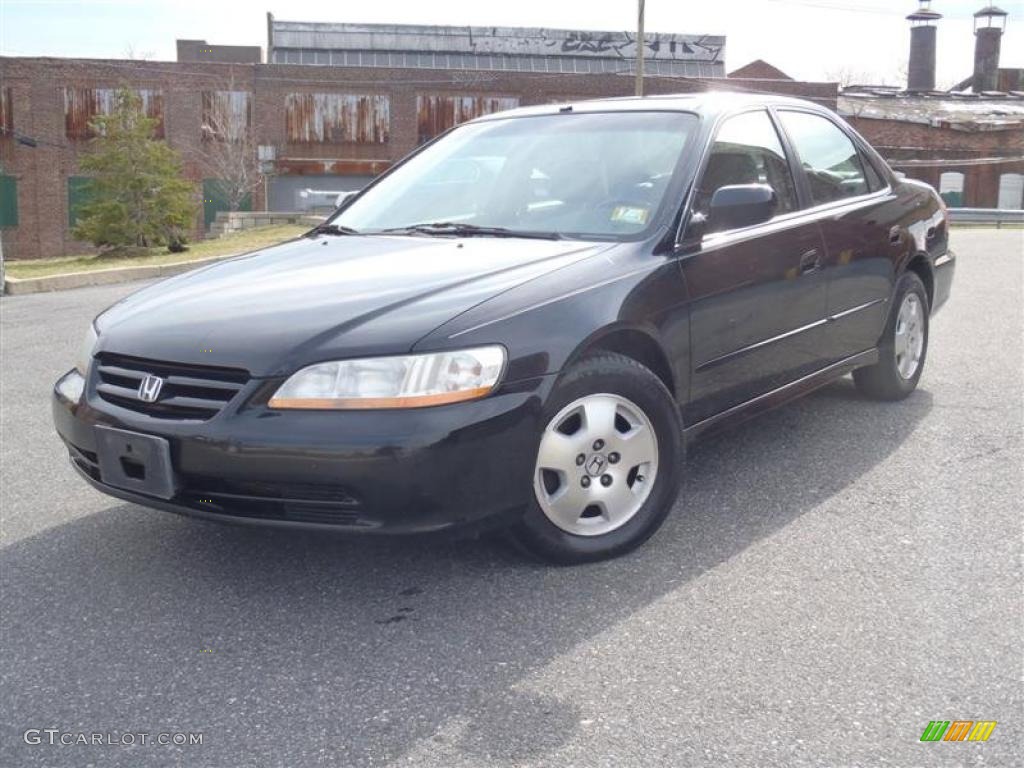 2002 Accord EX V6 Sedan - Nighthawk Black Pearl / Quartz Gray photo #2